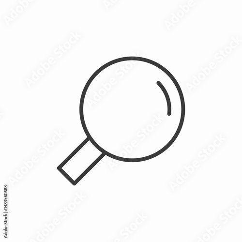basic magnifying glass icon sign vector