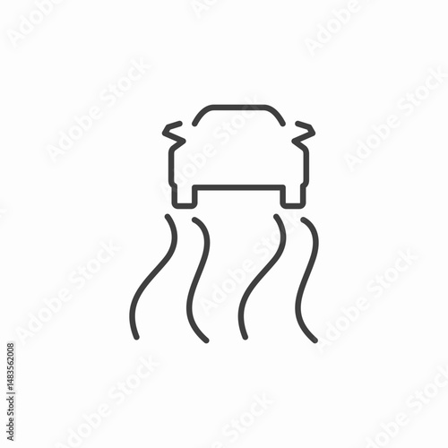 car emission exhaust icon sign vector