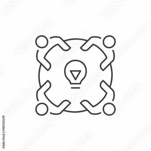 collaborative idea generation icon sign vector