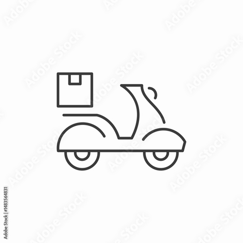 delivery cargo package bike icon sign vector