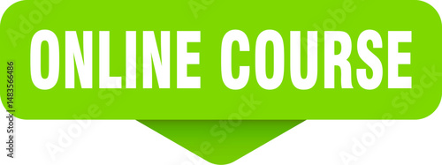 online course sticker. online course sign on transparent background