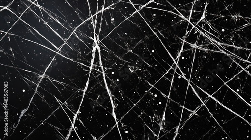 Abstract Black and White Cracked Surface Texture