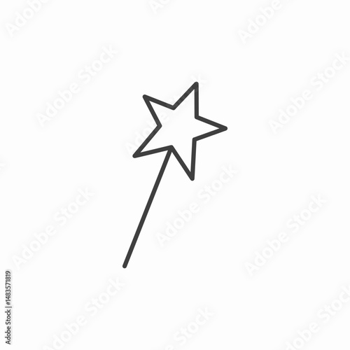 magic wand star icon sign vector