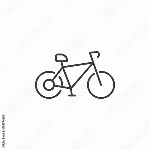 road bicycle sport icon sign vector