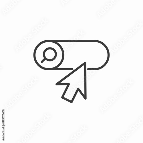 search button click icon sign vector