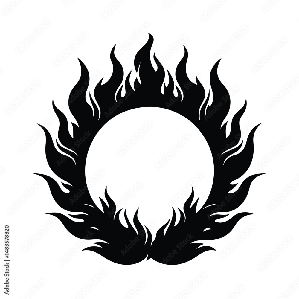 Naklejka premium flames forming halo