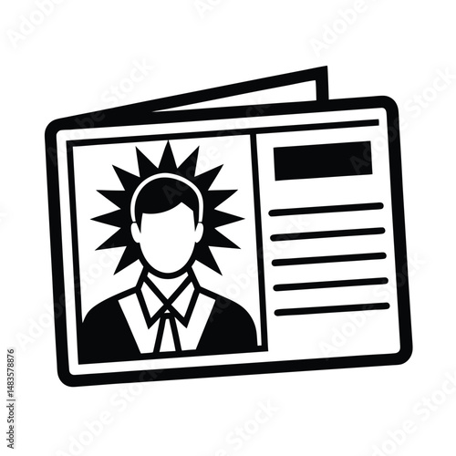 funky id card design with comic book style layout