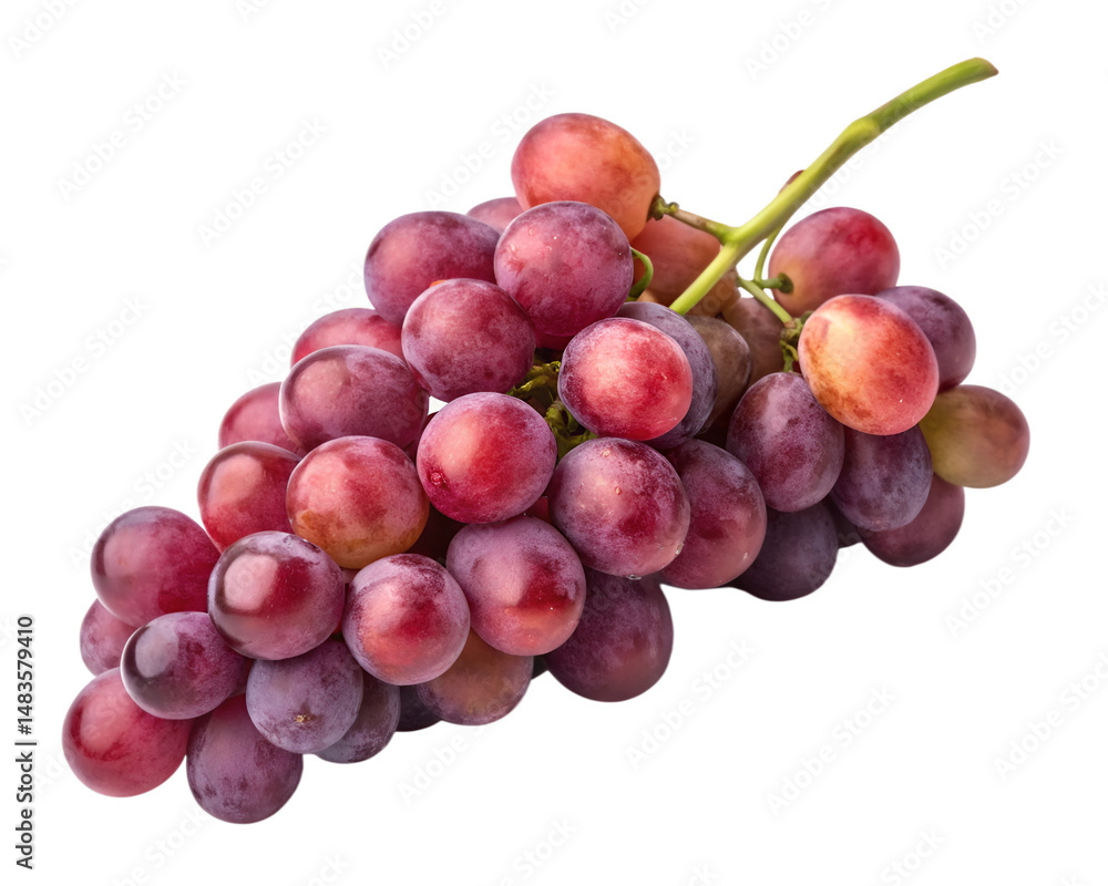 Fototapeta premium Cluster of red grapes isolated