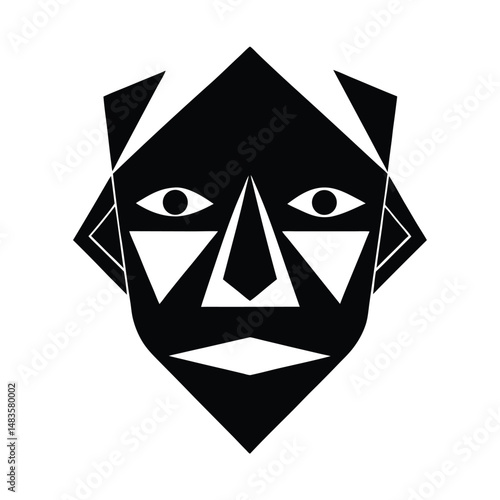 make a face using eyes nose and mouth shapes