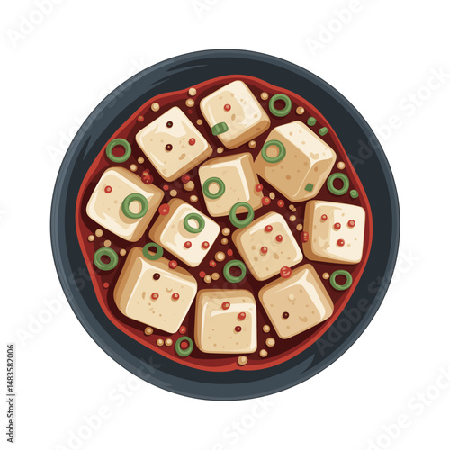 Mala Tofu Bowl with Sichuan Peppercorn and Scallions