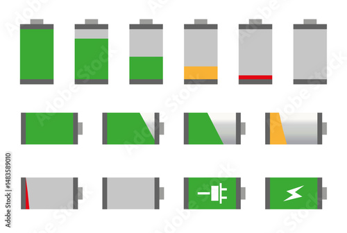 Battery Charge Status Icons – Power Levels and Indicators