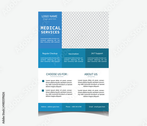 Best medial service flyer templete design