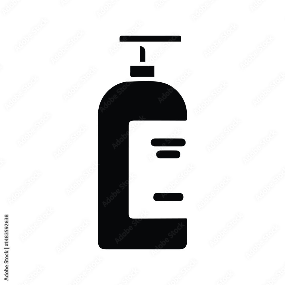 Shampoo Bottle Icon. Shampoo or Liquid Soap Bottle Illustration. Body Care and Hygiene. Shampoo Bottle Icon. Shampoo or Liquid Soap Bottle Illustration. Body Care and Hygiene.