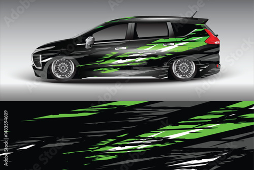 Sleek modified car design with dynamic graphics (3)