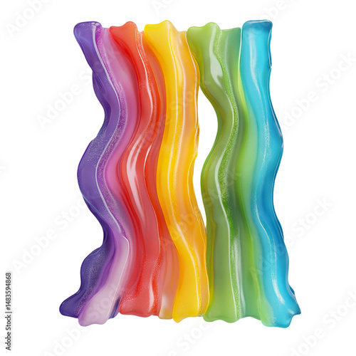 colorful sour candy isolated on white background
