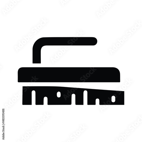 Scrubber Icon. Floor Brush Illustration. Hand Scrubber Vector.