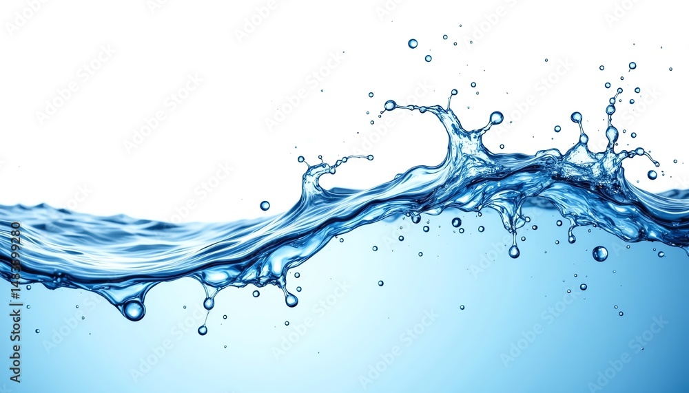 Crystal clear water splash on white background. Crystal clear water splash on white background.