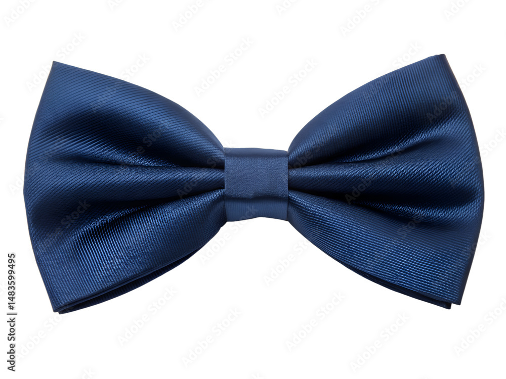 Blue satin bow tie isolated Blue satin bow tie isolated