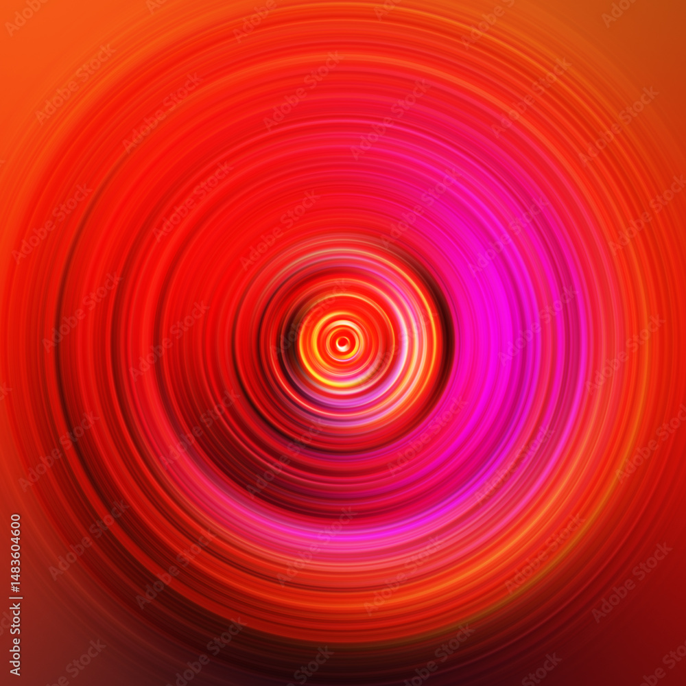 Naklejka premium Colorful radial motion effect. Abstract rounded background. Color curves and sphere.