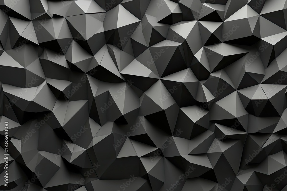 Obraz premium Abstract polygonal dark surface