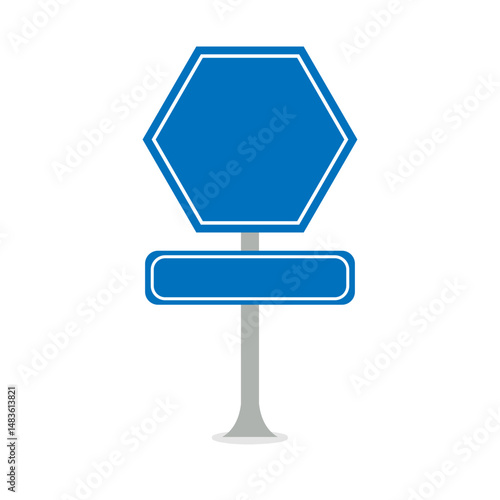 Blue Road Sign Board Icon, Simple Icon Vector Design, best used for presentation, application, web and banner