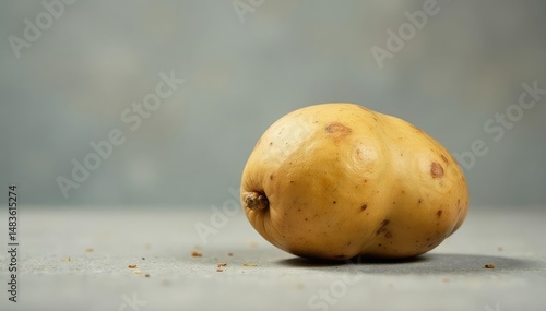 A single potato, seemingly insignificant and alone , tuber, minimalist, vegetarian