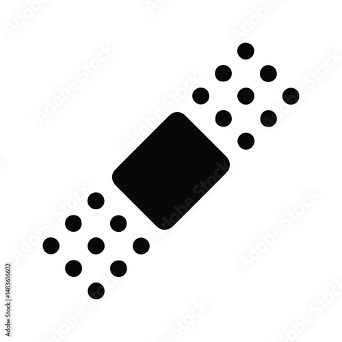 Medical Adhesive Tape Icon. Medical Bandage Illustration. Wound and Minor Injury Plaster.
