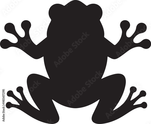 frog on a white background silhouette