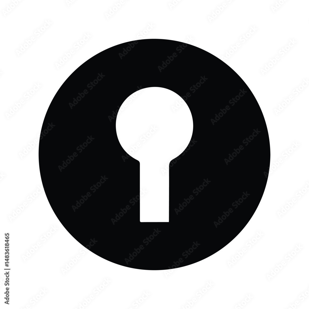 Keyhole Icon. Keyhole Symbol Vector Illustration. Keyhole Icon. Keyhole Symbol Vector Illustration.