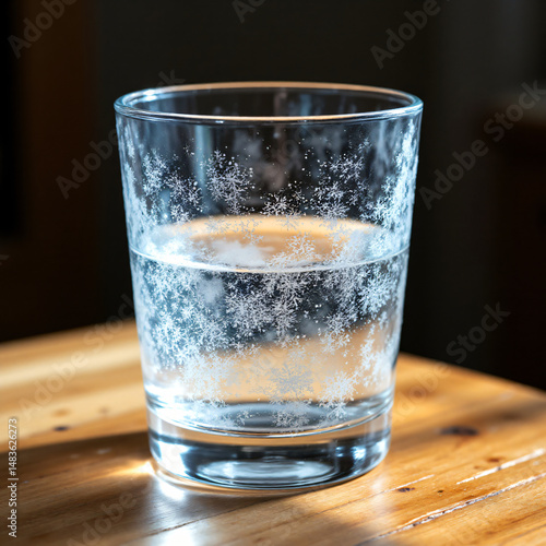 glass of water on the table