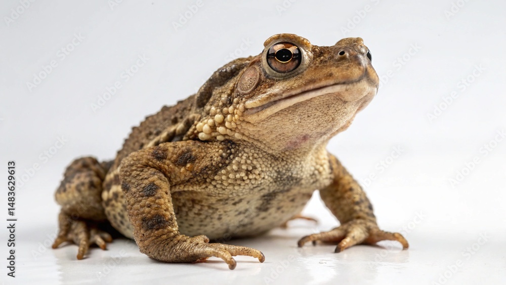 Fototapeta premium Common Toad on studio background 