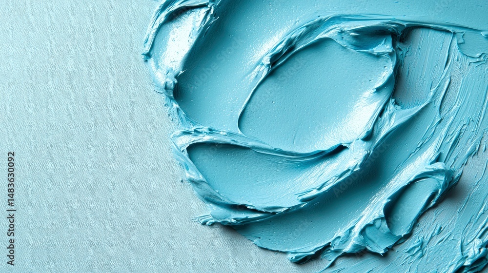 Abstract Swirl of Light Blue Paint Texture