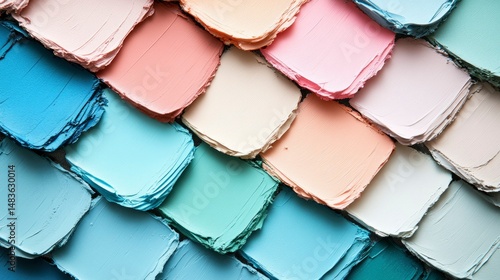 Abstract Pastel Color Palette Textured Paint Swatches