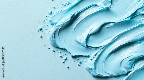 Abstract Swirls of Light Blue Clay Texture