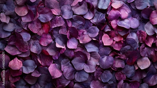Lush Purple Hydrangea Petals Texture Background