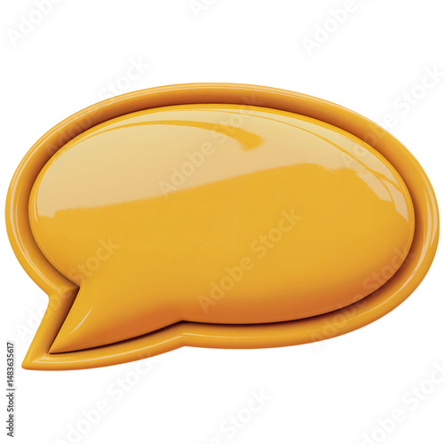 Speech bubble isolated on transparent background
