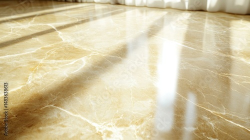 Sunlit Beige Marble Floor Texture