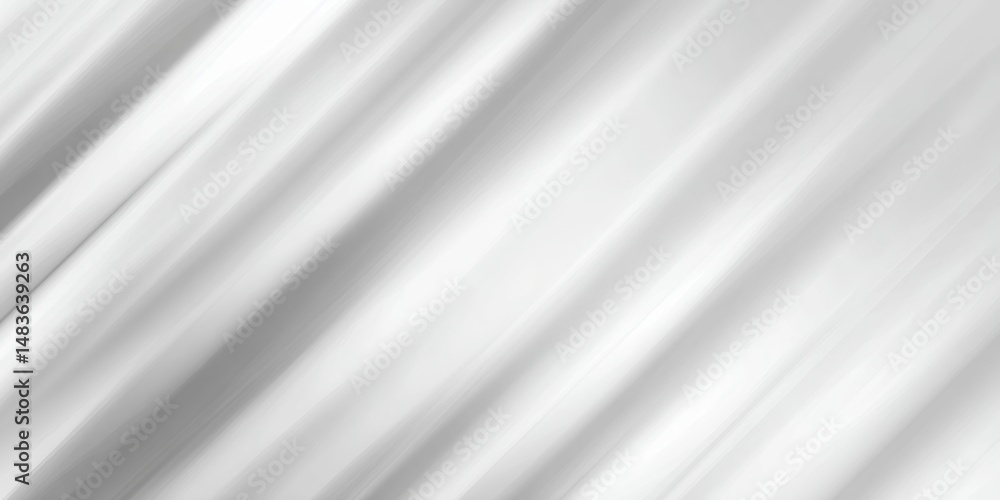 Obraz premium Smooth metallic background with diagonal ridged lines and silver gradient lighting 