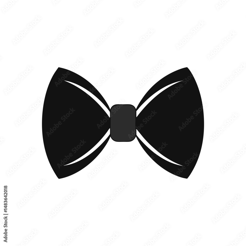 Fototapeta premium bow tie icon isolated silhouette vector