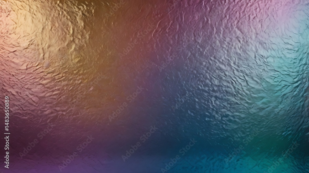 Fototapeta premium Abstract Multicolored Crinkled Foil Texture Gradient Background With Artistic Effect