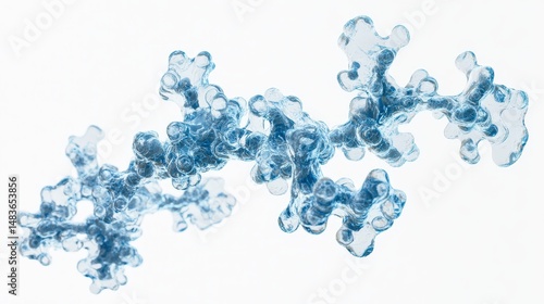 Fototapeta Naklejka Na Ścianę i Meble -  Detailed 3d representation of a complex molecular structure.