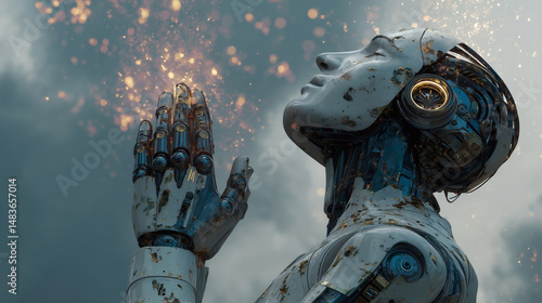 An AI Robot with Faith, prayer