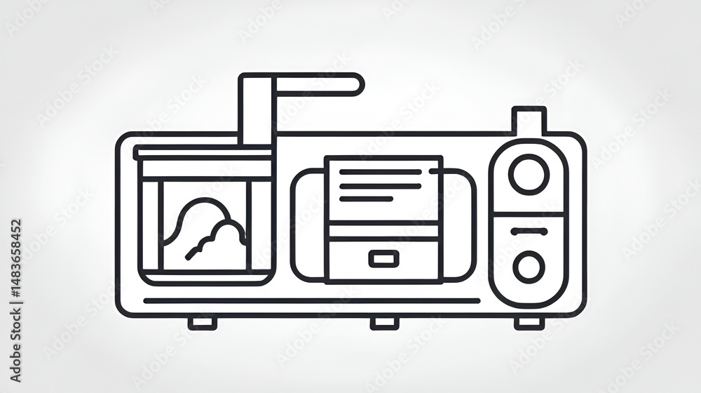 Sampling line icon Sampling line icon