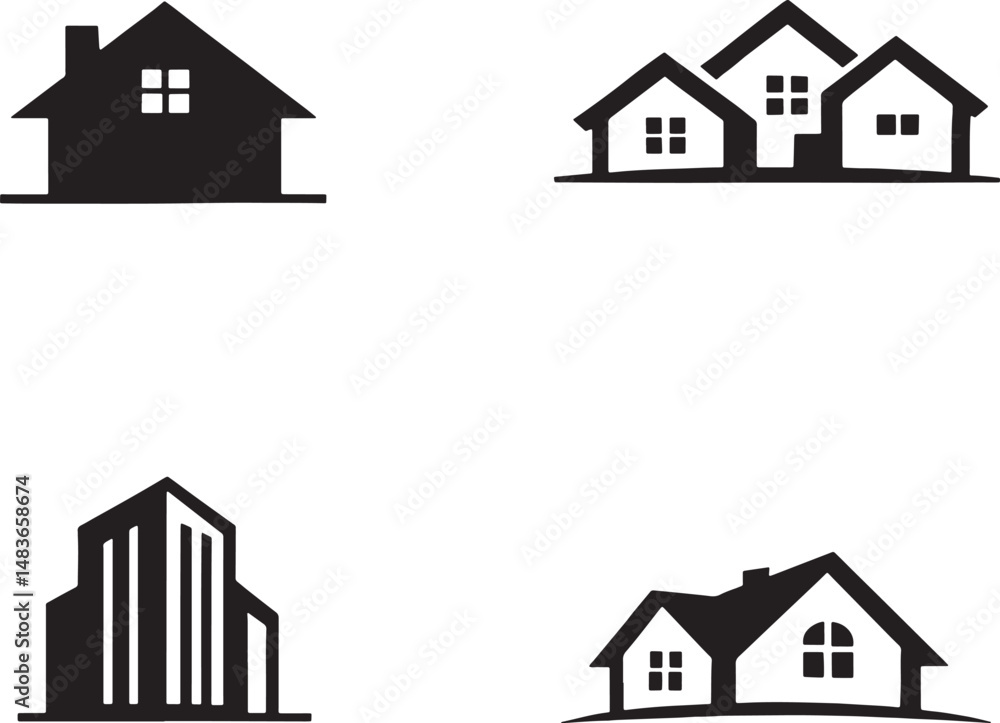 Fototapeta premium set of real State house icons