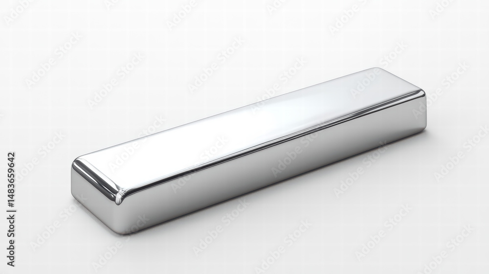Rectangular Magnet: A close-up shot of a sleek, metallic, rectangular magnet, offering a glimpse into the fundamental forces of magnetism and scientific principles. Rectangular Magnet: A close-up shot of a sleek, metallic, rectangular magnet, offering a glimpse into the fundamental forces of magnetism and scientific principles.