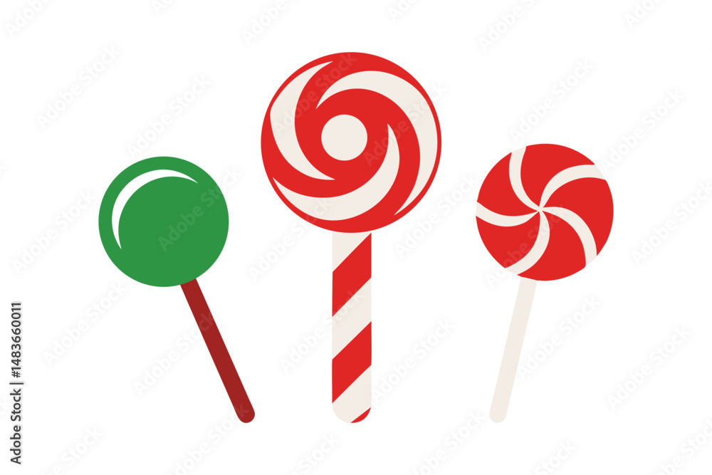 Christmas Candy Cane and Lollipop Vector Design for Festive Holiday Sweet Treat Illustration
Christmas Candy Cane and Lollipop Vector Design for Festive Holiday Sweet Treat Illustration