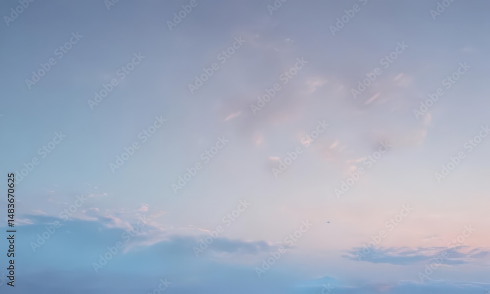 Fototapeta premium Serene light blue pastel sky gradient, smooth texture, mood, calm