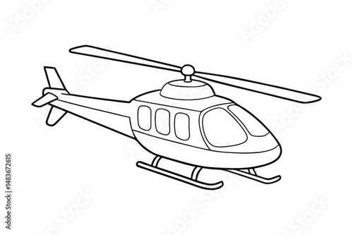 helicopter  line art vector bundle  illustration