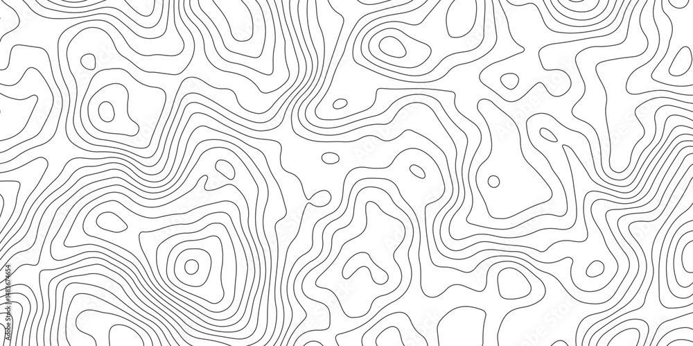 Abstract Topographic Map Lines. Monochrome Terrain Lines Art. Wavy Geographical Contour Lines Abstract Topographic Map Lines. Monochrome Terrain Lines Art. Wavy Geographical Contour Lines