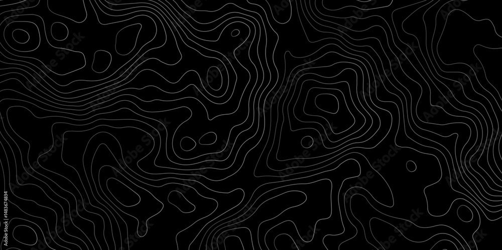 Black background topography contour map with black curve lines. luxury topographic wavy pattern and geographic grid map patterns, topography line map. Vintage outdoors style Black background topography contour map with black curve lines. luxury topographic wavy pattern and geographic grid map patterns, topography line map. Vintage outdoors style
